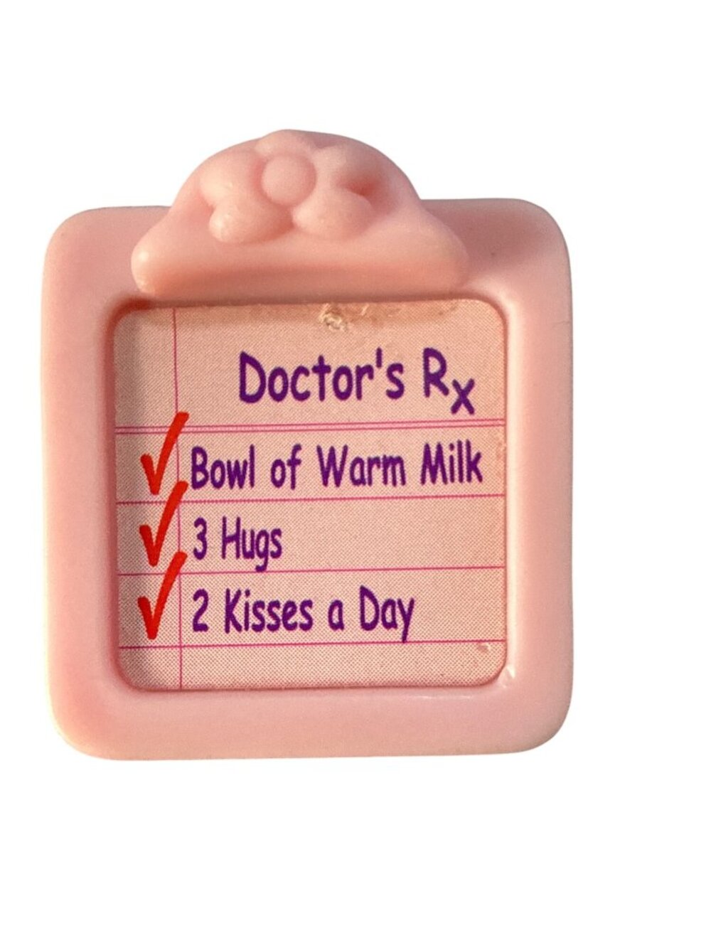 VTG Littlest Pet Shop LPS Pink Doctor Rx Clipboard Replacement Toy Accessory